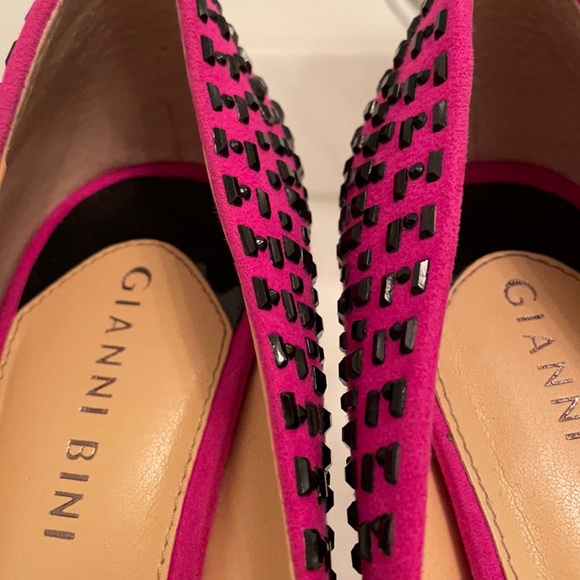 Gianni Bini pink suede Heel with Sparkles size 7.5 - Picture 8 of 12